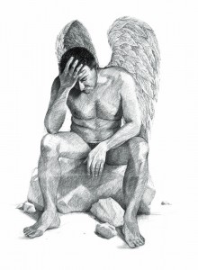 Pensive angel,150cm x 240cm 