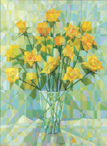 Yellow Roses, oil on canvas, 120x90cm